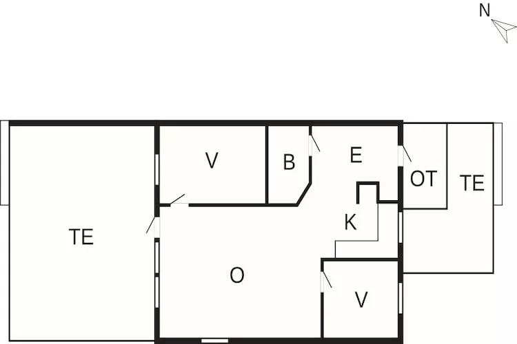 Schilderachtige vakantieresidentie in Læsø-Plattegrond