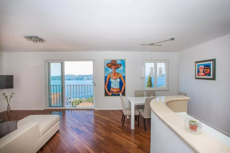 Apartments Nina - Two-Bedroom Apartment with Balcony and Sea View (Orašac)