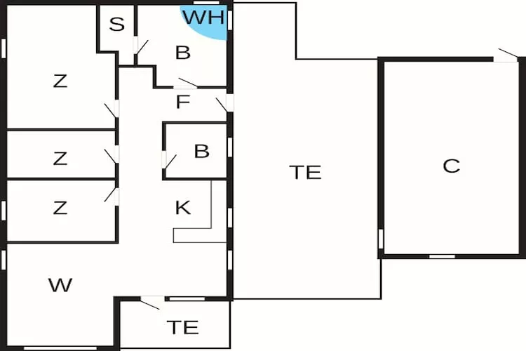 6 persoons vakantie huis in Løkken-Plattegrond
