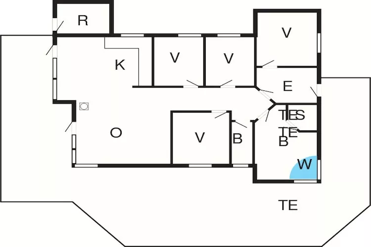 Luxe Eco Cottage in Klitmoller -- By Traum Ferienwohnungen-Plattegrond