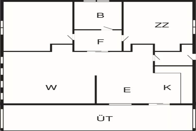 1 bad m/havkig Standard-Plattegrond