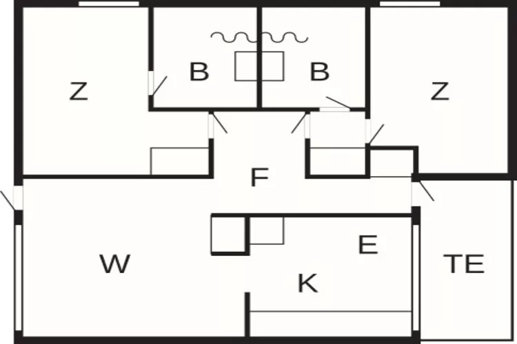 C-3 room,2 bathrooms,renovated-Plattegrond