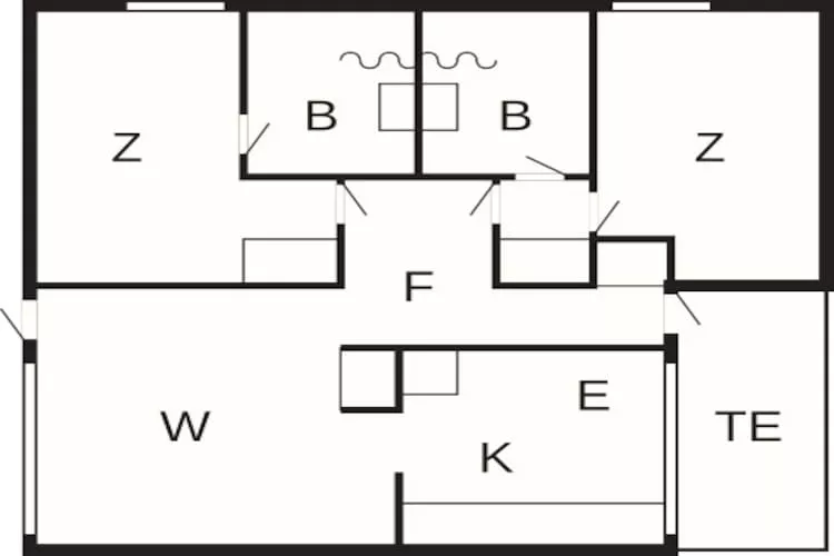 C-3 room,2 bathrooms-Plattegrond