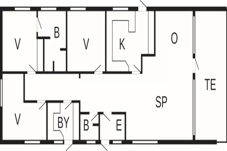 4½ room,2 bathrooms-Plattegrond
