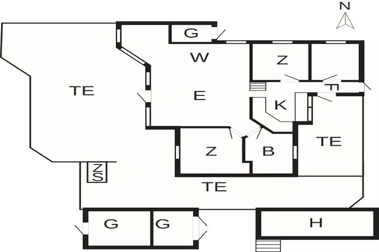 Stijlvol strandhuis -- By Traum Ferienwohnungen-Plattegrond