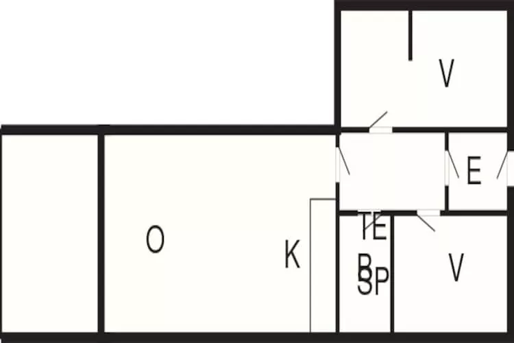 3 room,ground floor or 1.-Plattegrond