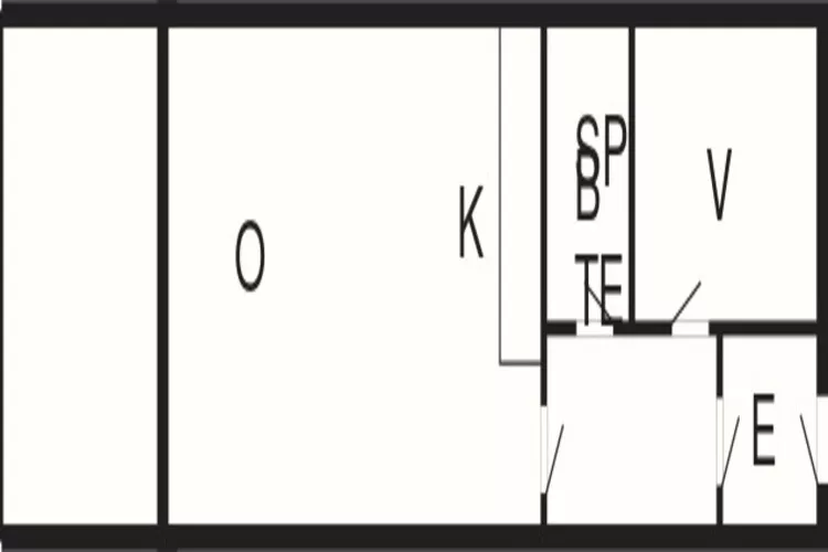 2 room,ground floor or 1.-Plattegrond