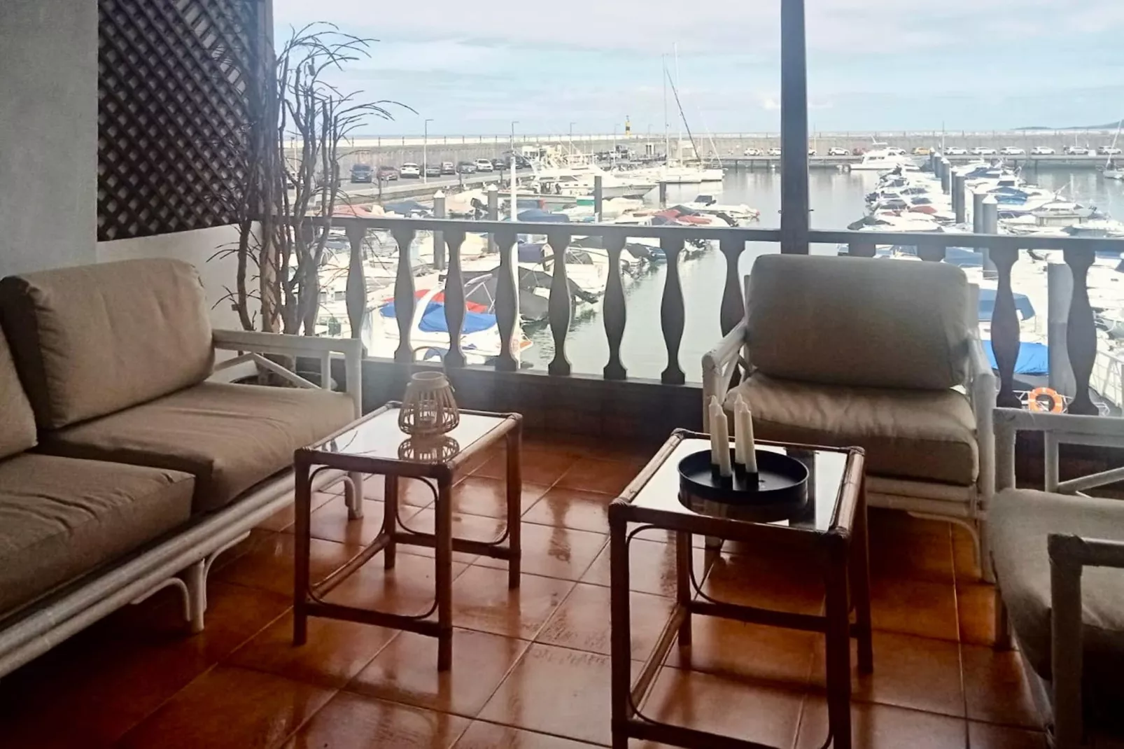 El Poblado Marinero Sea View-Terrasbalkon