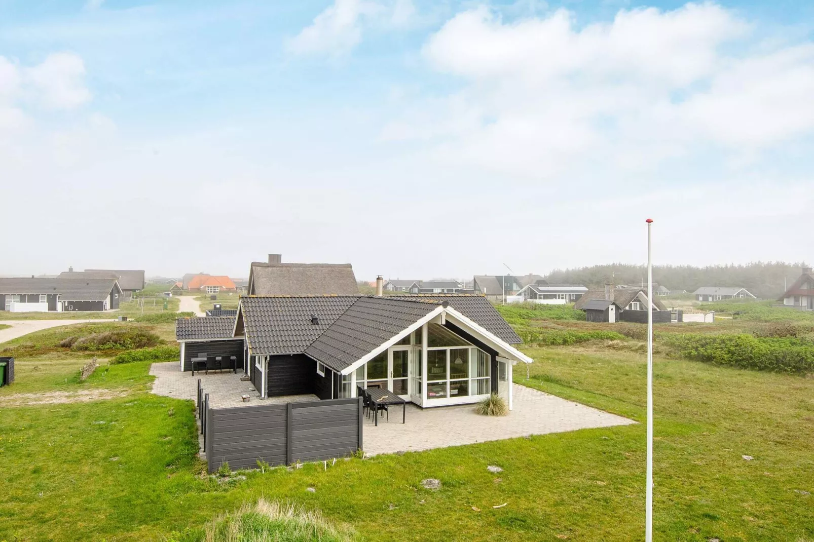 Ruim vskantiehuis in Jutland in de buurt van het strand-Uitzicht