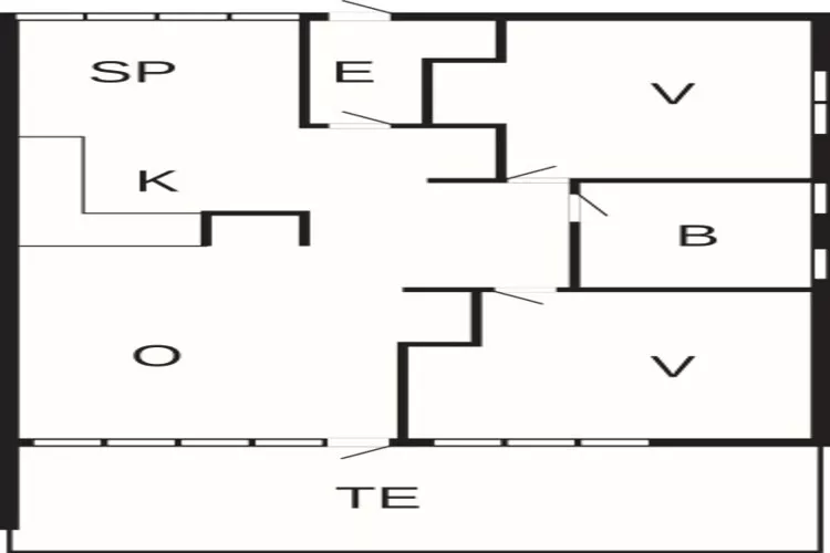 3 room,close to the sea/dike,renovate-Plattegrond