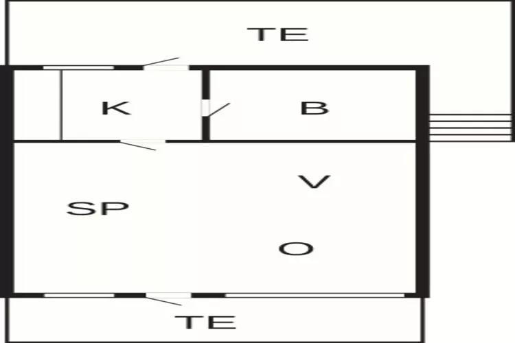 1 room,Appartment-Plattegrond