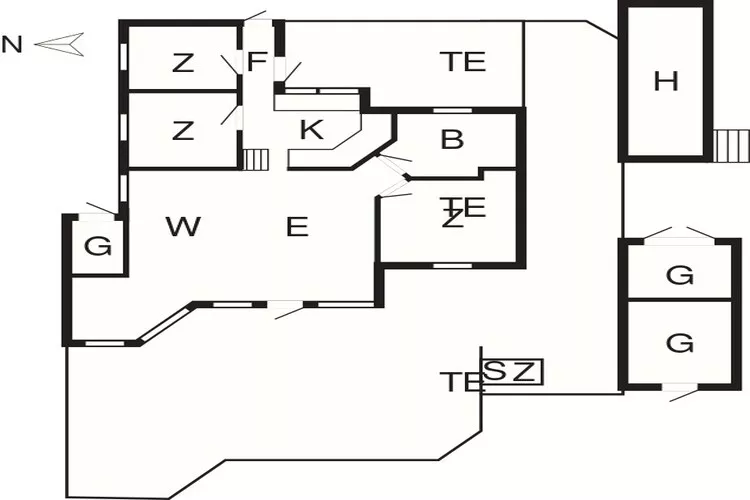 Stijlvol strandhuis -- By Traum Ferienwohnungen-Plattegrond