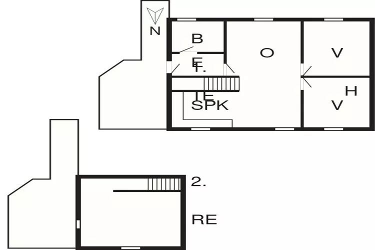 3 room,2+3 floor,hems-Plattegrond