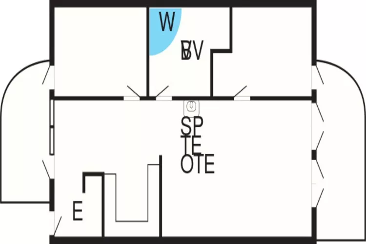 3 room,1 st floor,penthouse-Plattegrond