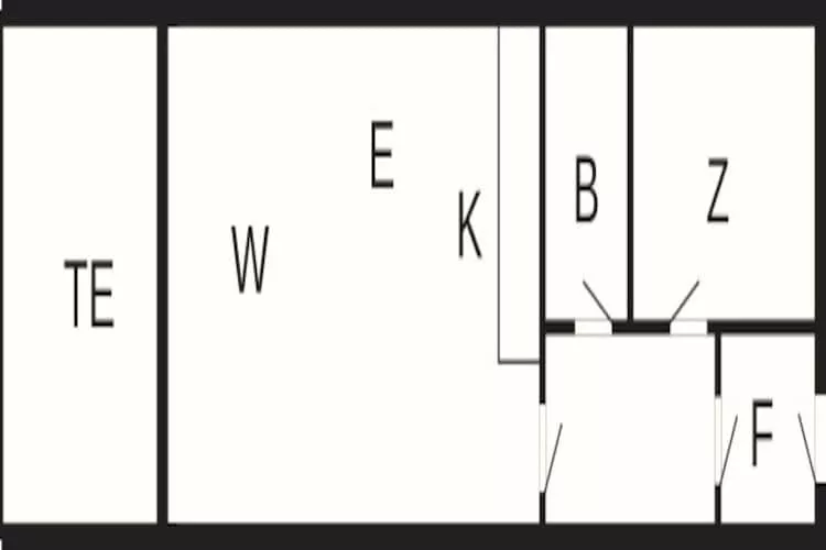 2 room,ground floor or 1.-Plattegrond