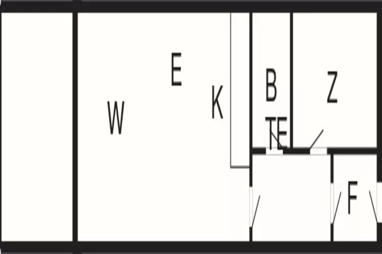 2 room,ground floor-Plattegrond