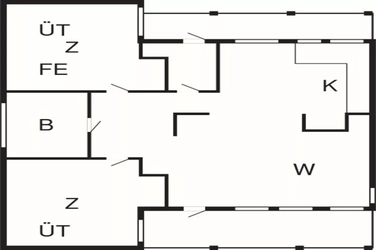 3 room w/fiordview,Premium-Plattegrond