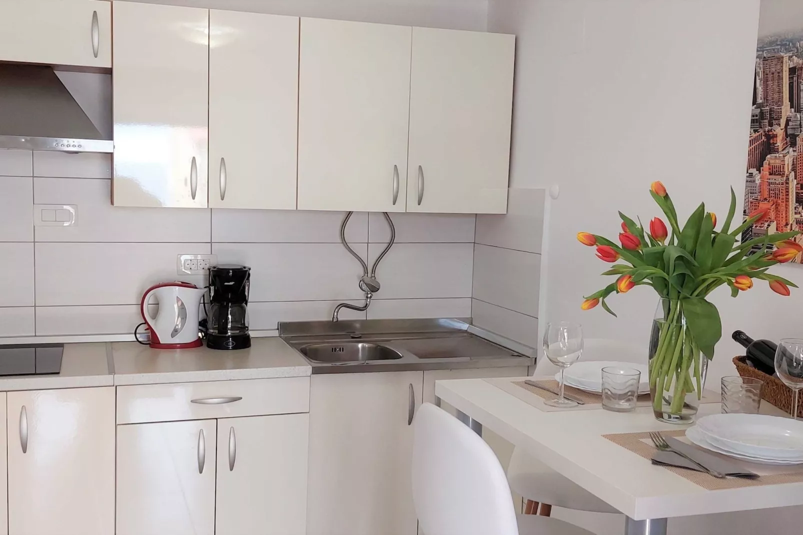 Modern Crikvenica Apartments with Sea View - One Bedroom Apartment with Terrace-Keuken