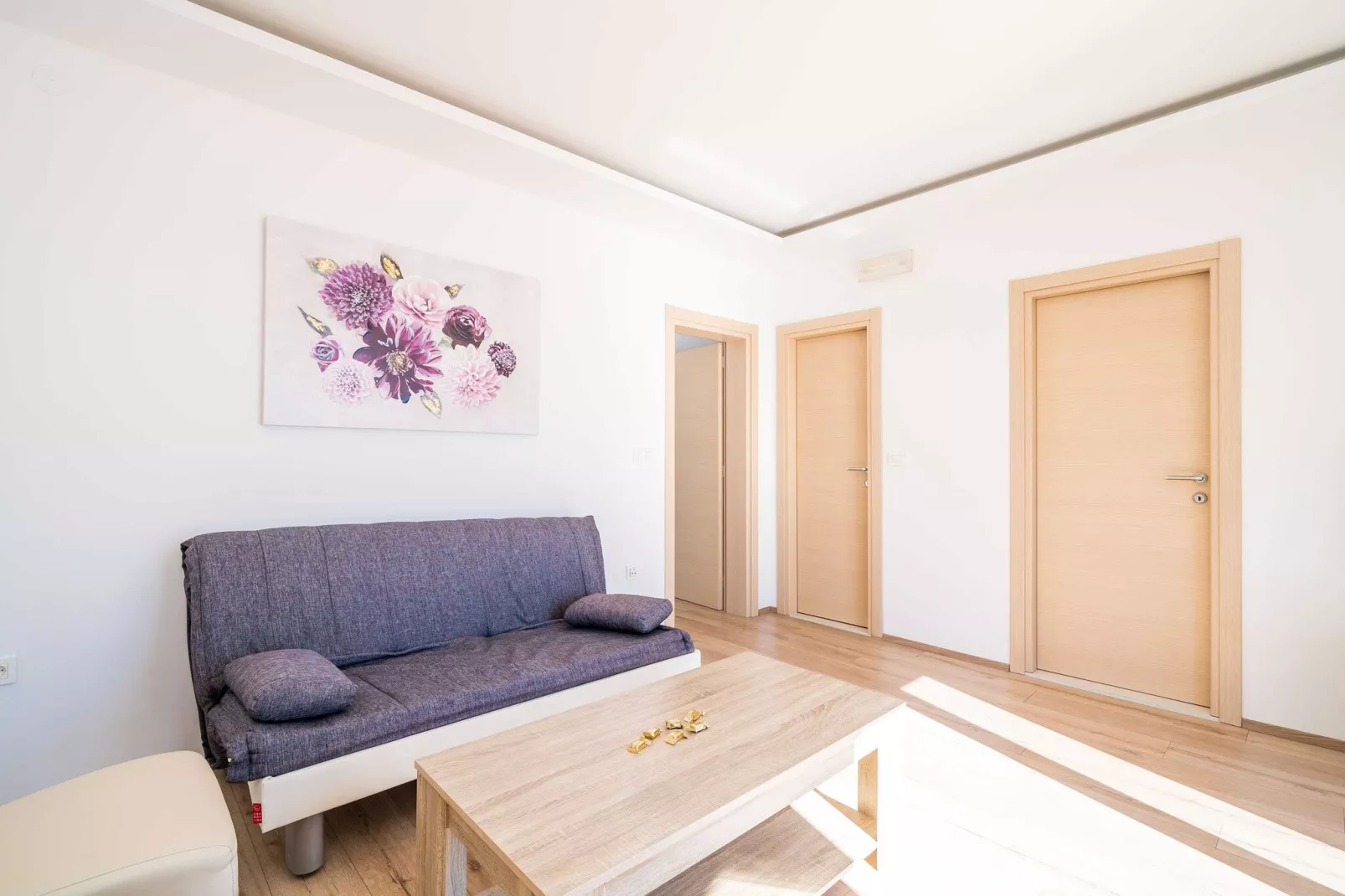 Apartments Marnic Blue Chill-Comfort One Bedroom Apartment  with Balcony and Sea View(A4)-Woonkamer