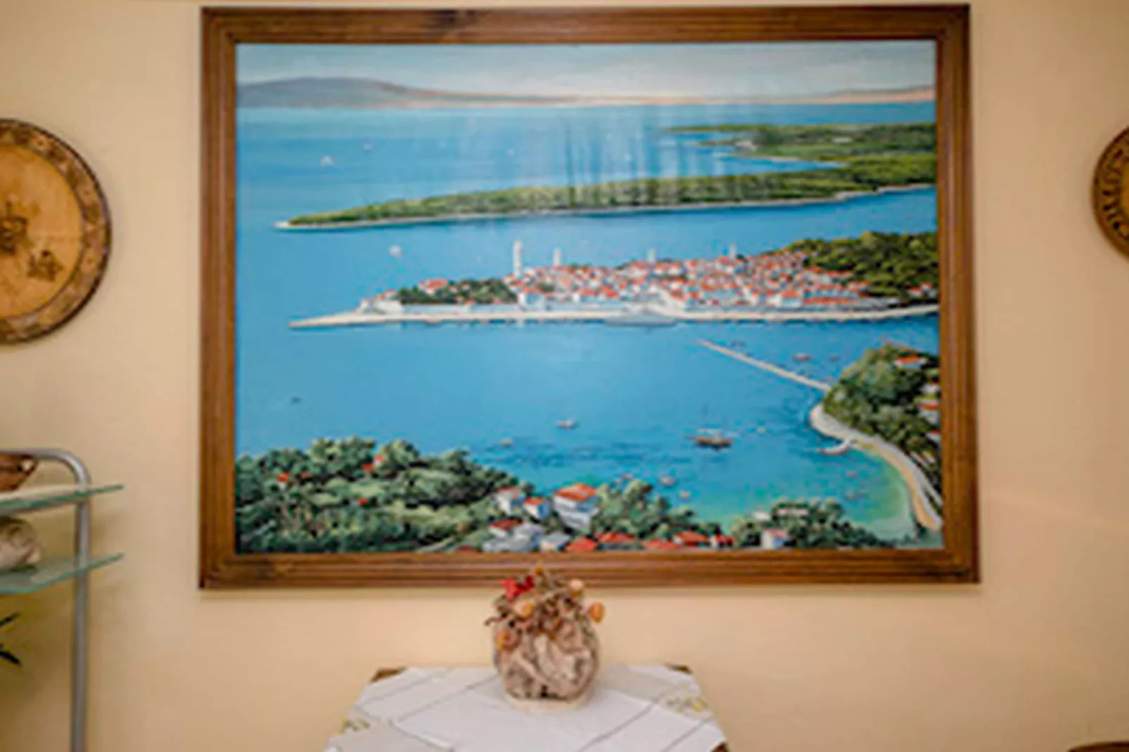 Apartments & Rooms Green Bay - Double Room with Balcony and Sea View (Room 1)-Keuken