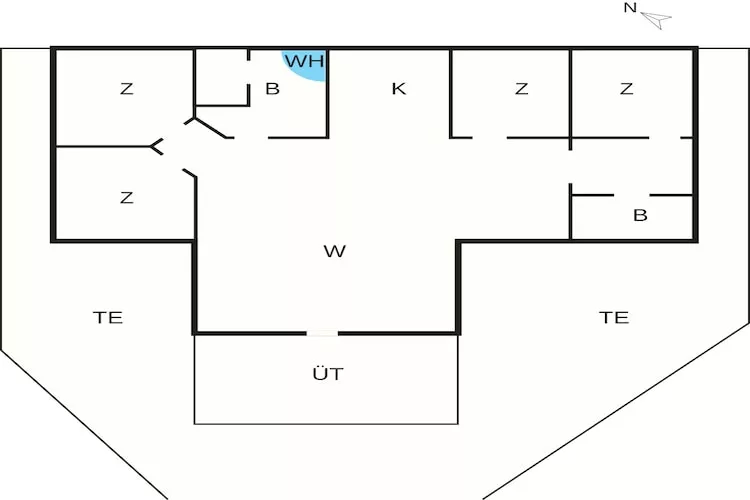 10 persoons vakantie huis in Hemmet-Plattegrond