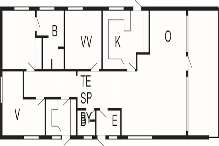 4½ room,2 bathrooms-Plattegrond