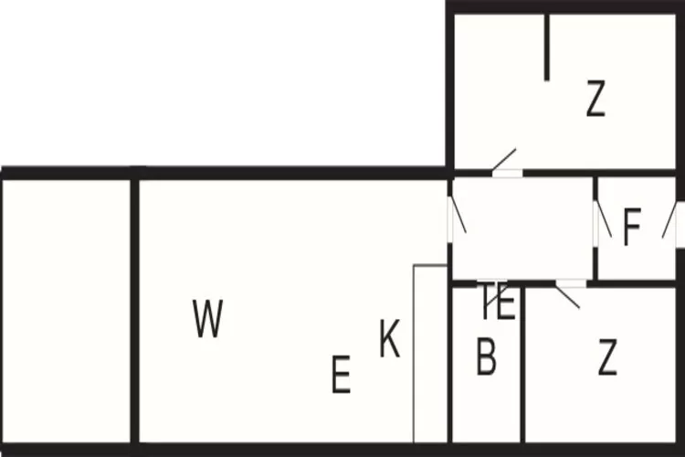 3 room,ground floor or 1.-Plattegrond