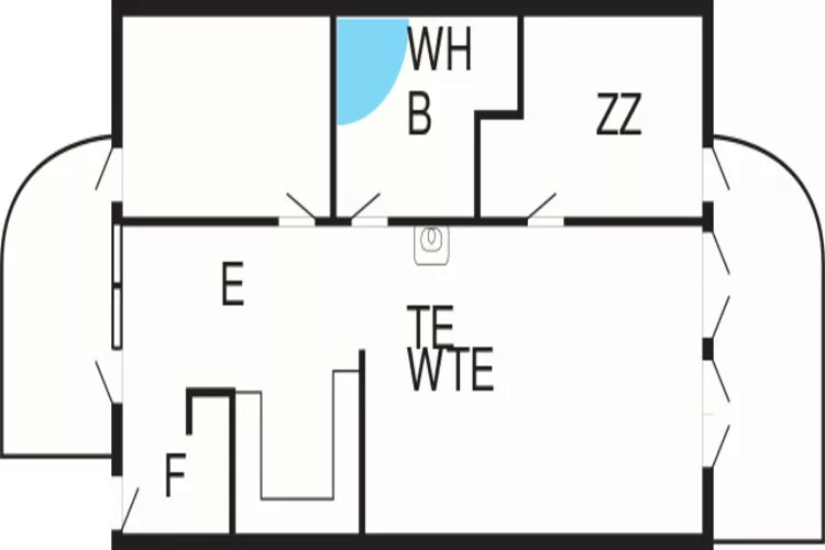 3 room,1 st floor,penthouse-Plattegrond