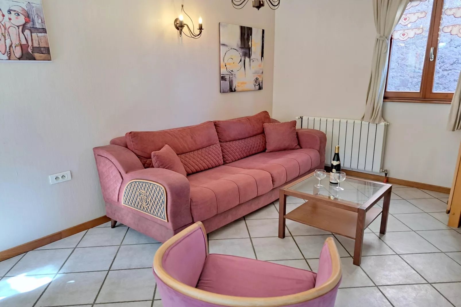 Semi-detached house Hinsbourg-Woonkamer