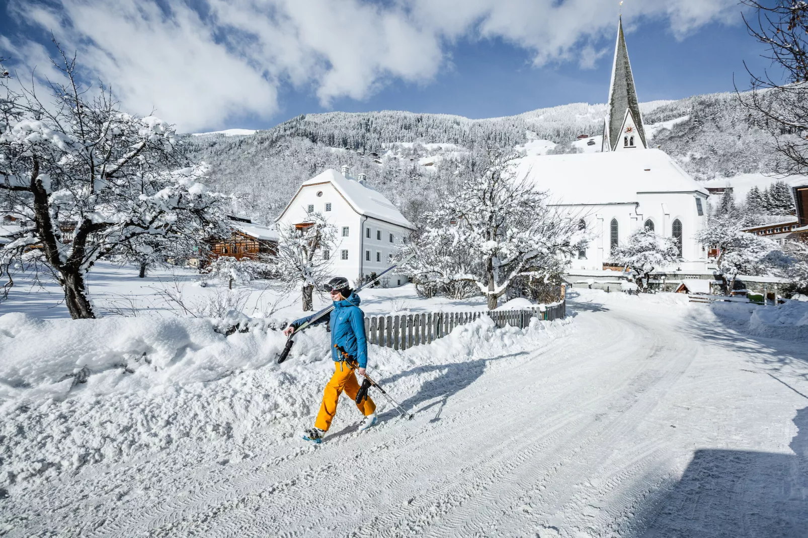 Dorfblick Bramberg-Gebied winter 5km