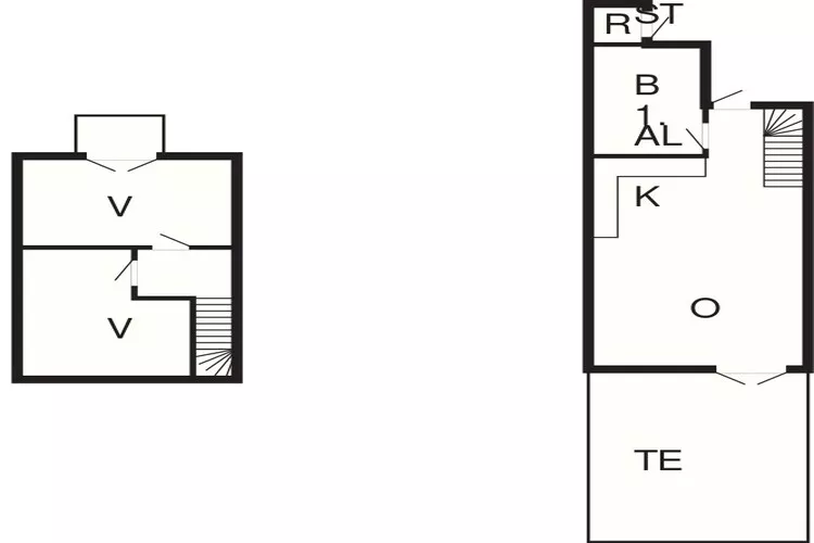 3 rooms app.,2stories,bay view,PLUS-Plattegrond