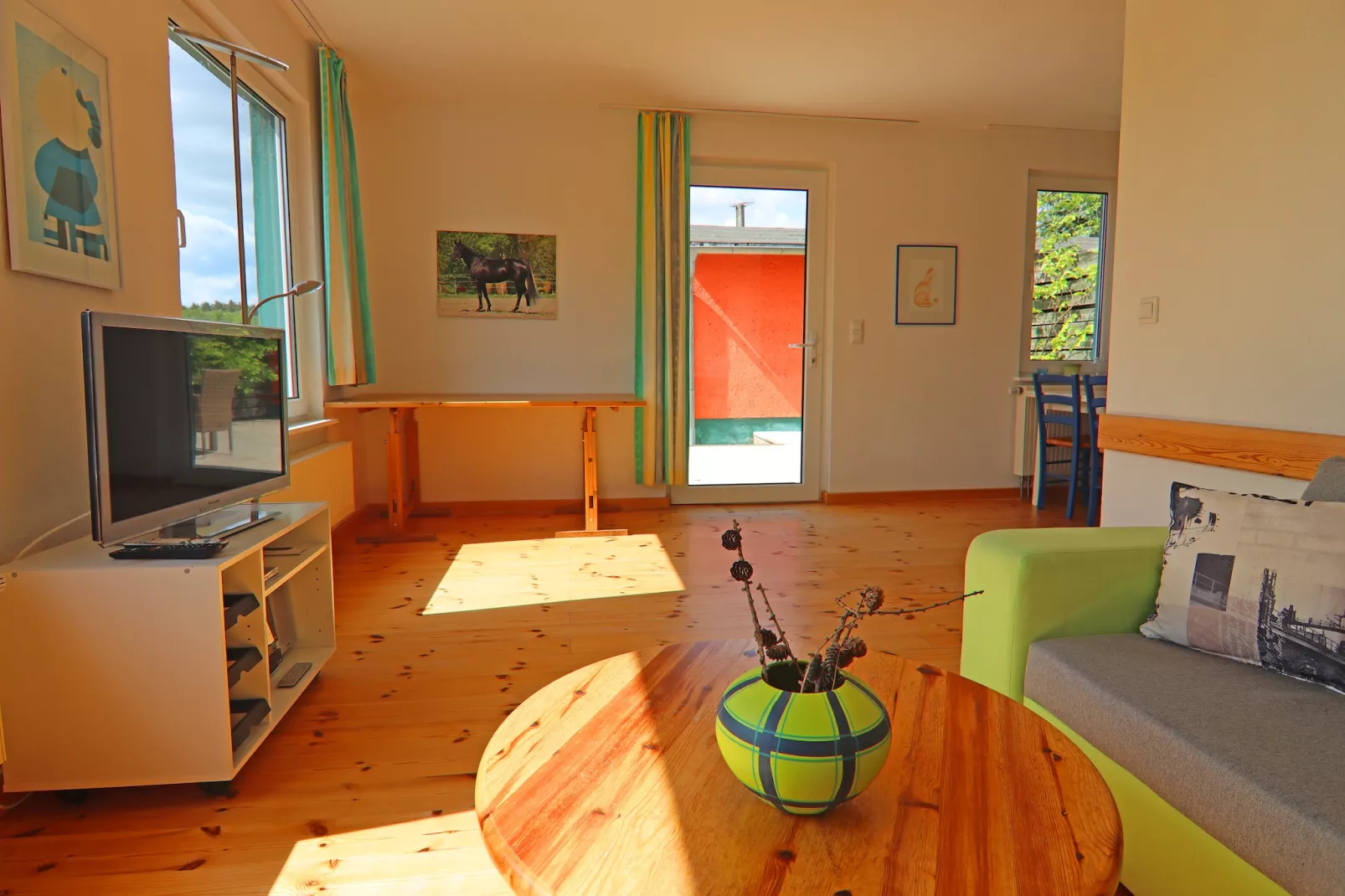 Ferienhäuser Inselblick / Ferienhaus 2 60 qm-Woonkamer