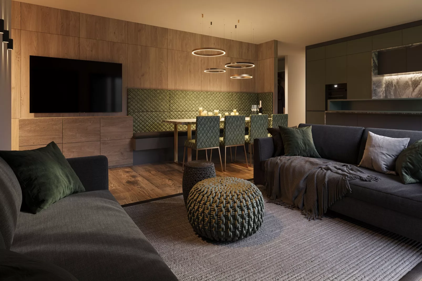 Bergresort Berwanger Hof 4-Woonkamer