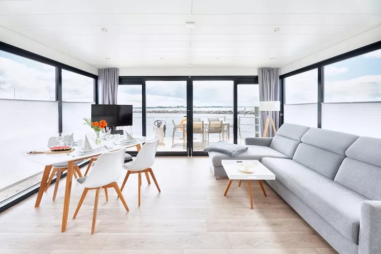 Hausboot Fjordblick / 4 Personen-Woonkamer