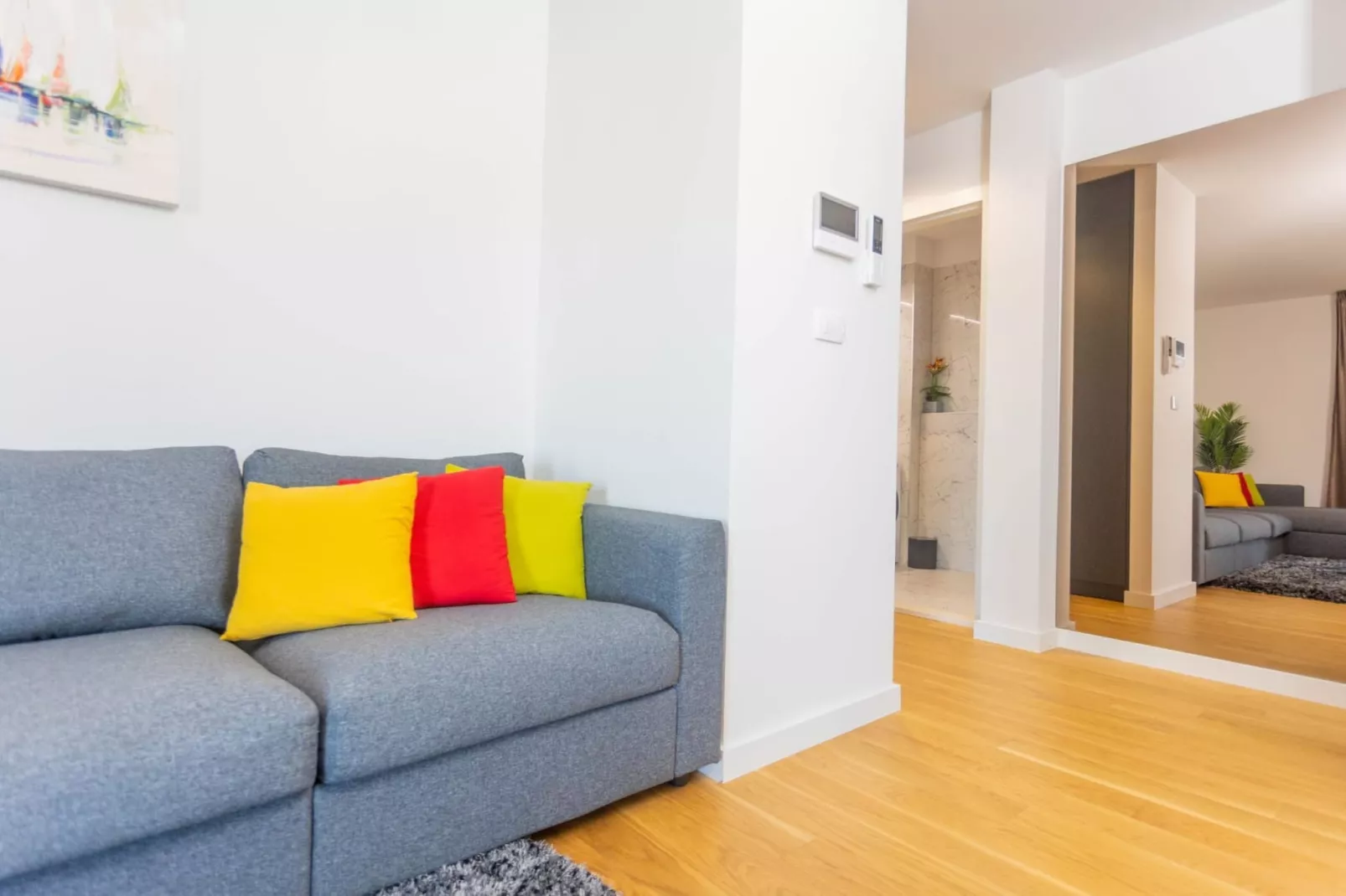 Apartment Jugo - Two Bedroom Apartment with Terrace and Sea View-Woonkamer