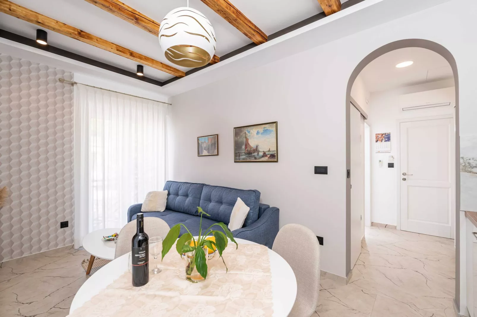 Apartment Villa Palma - One bedroom apartment with Balcony and Sea View (Apartman 2)-Woonkamer