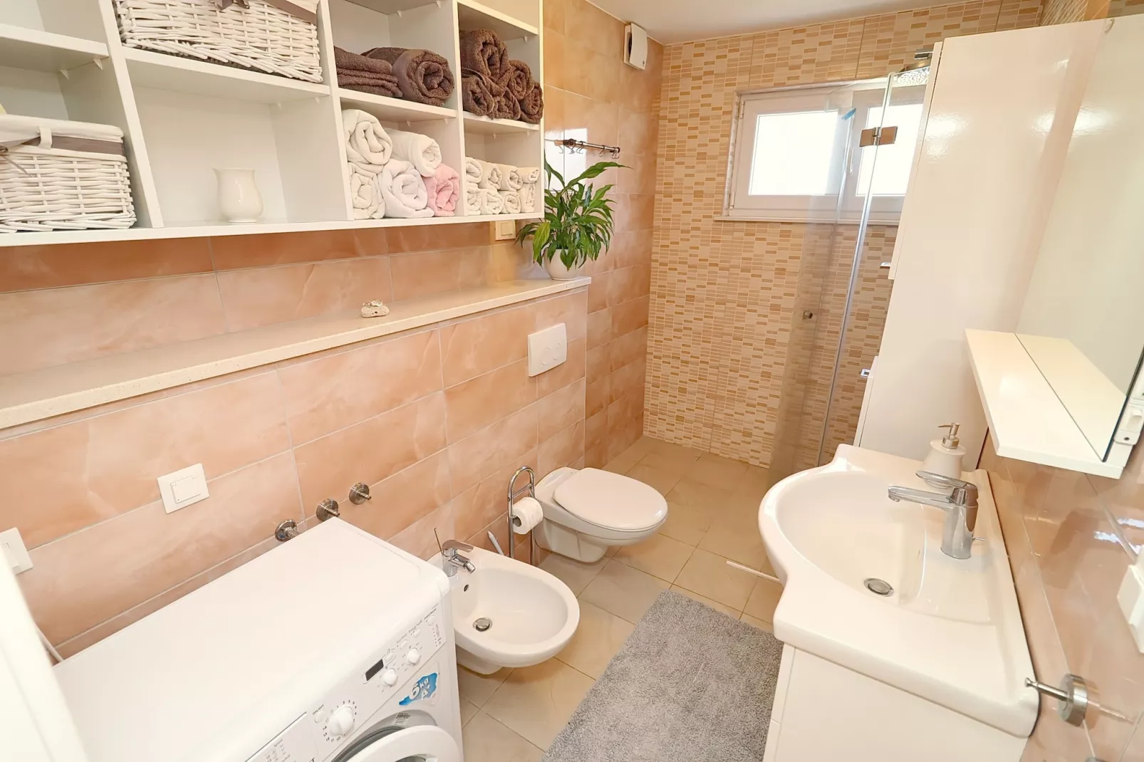 Apartments Villa Cebalo Korčula - Comfort One Bedroom Apartment with Terrace and Sea View  MARA-Badkamer