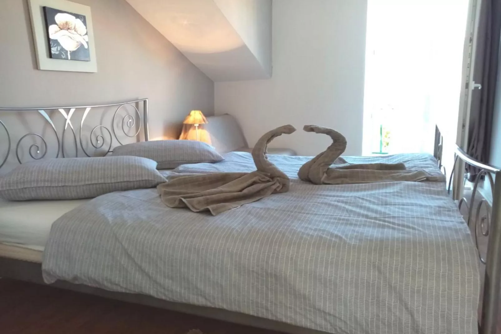 Apartments Silva - Two Bedroom Apartment with Balcony and Sea View-Slaapkamer