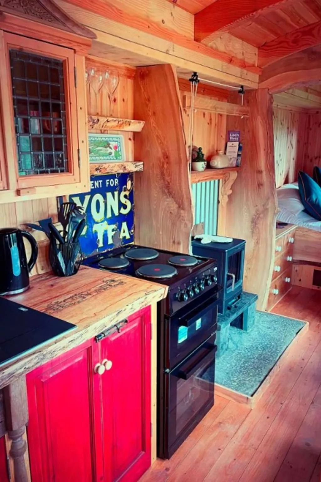 Shepherds Hut-Binnen