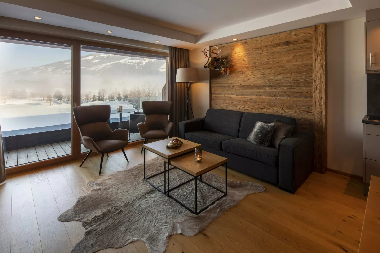 Berg & Golf Apartments Westendorf 2-Woonkamer