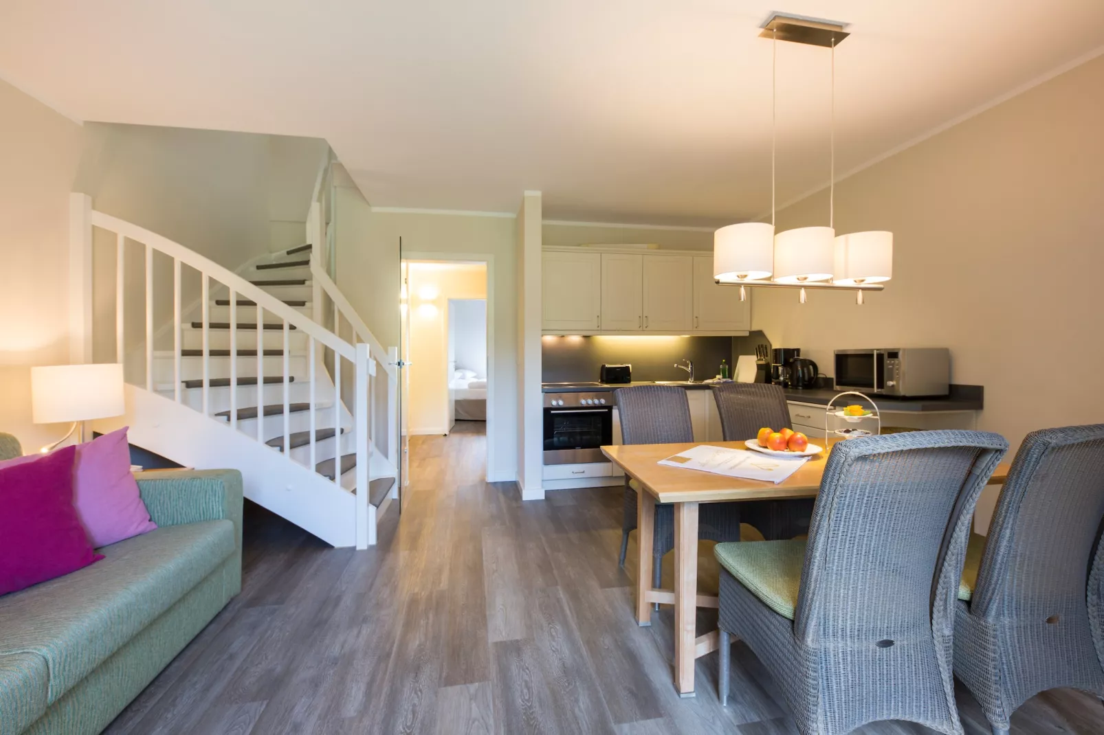 Maisonette Ferienwohnung - Strandhotel Fischland-Woonkamer