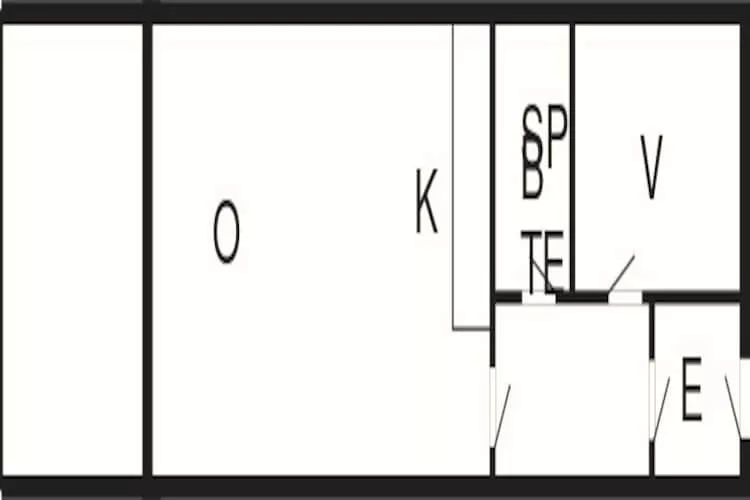 2 room,ground floor-Plattegrond