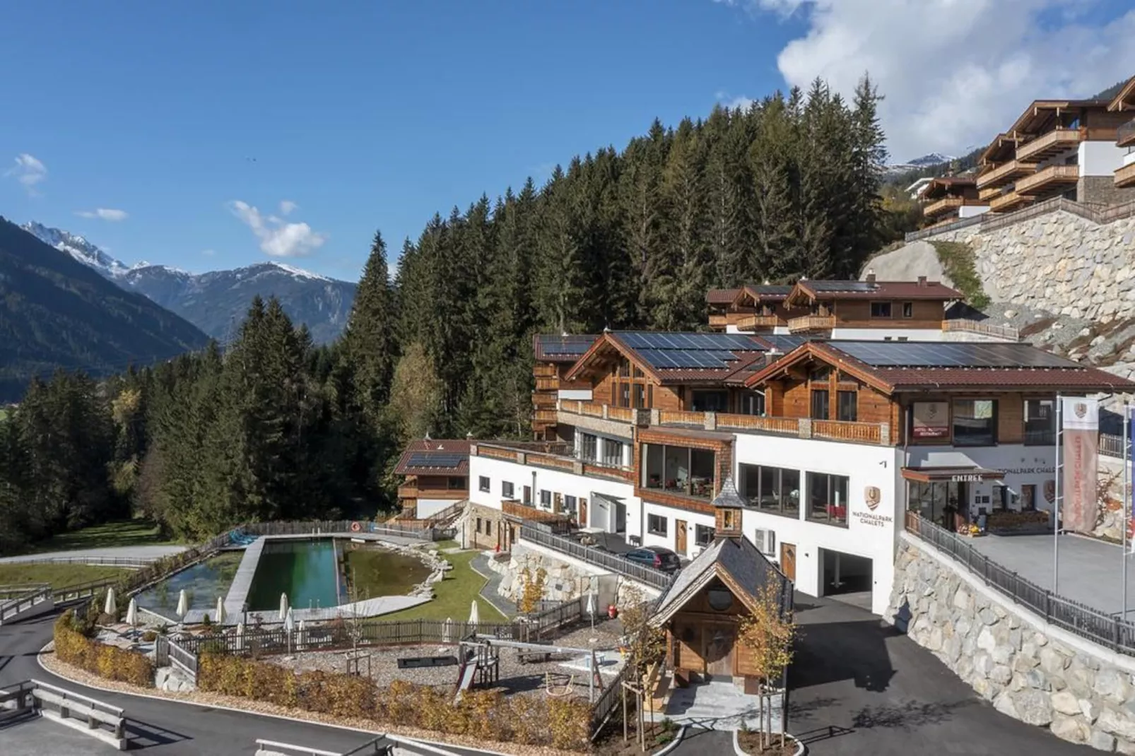 Nationalpark Chalet Weissspitze-Buitenkant zomer
