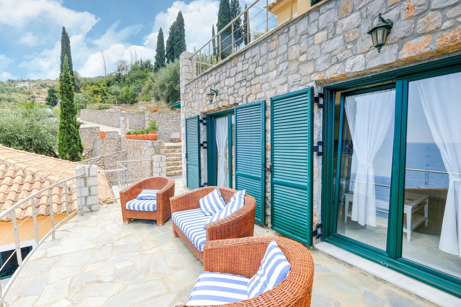 4 villas-Terrasbalkon