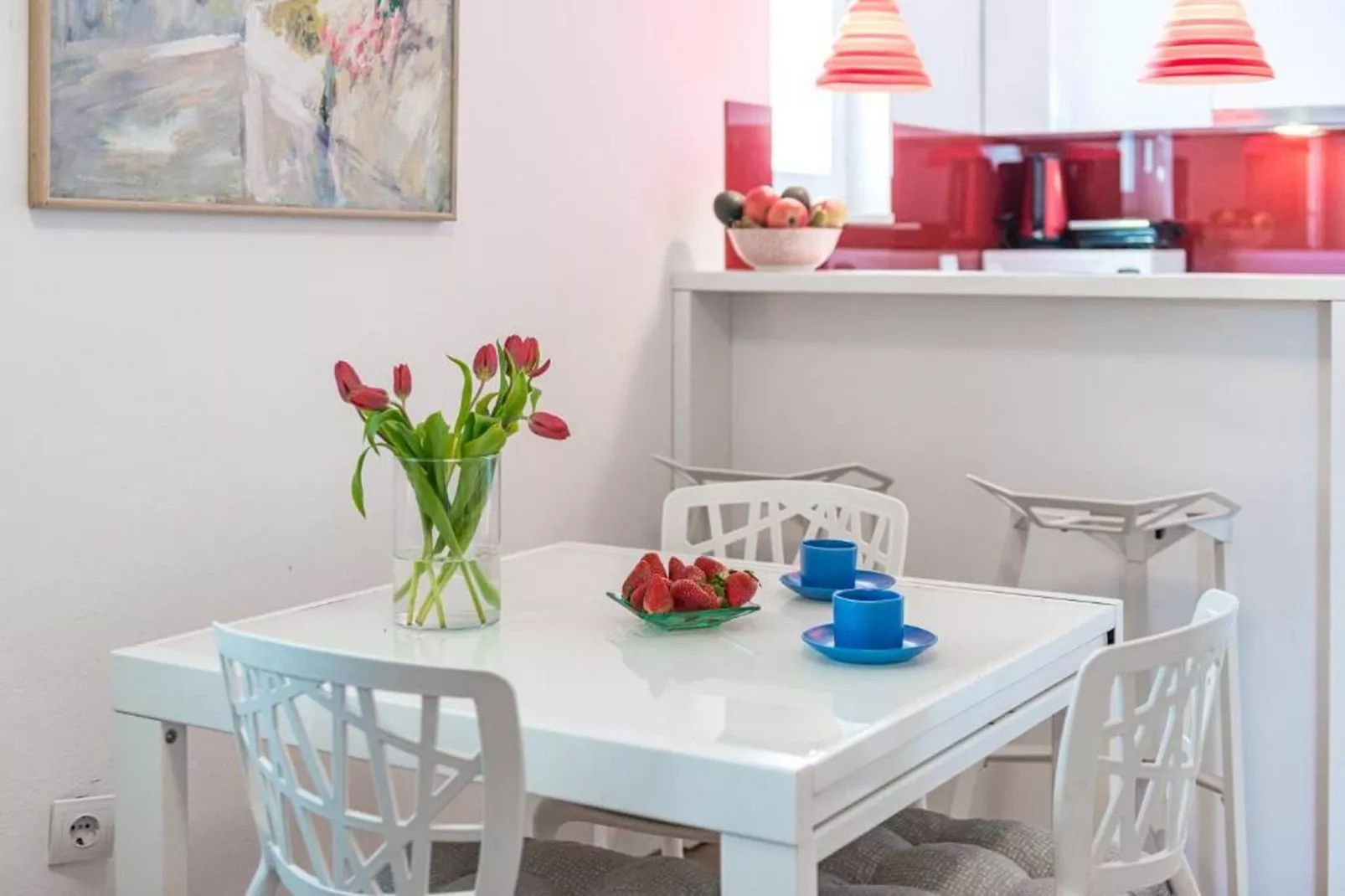 Apartments Meri & Karla - Two Bedroom Apartment with Balcony and Sea View (Karla)-Eetkamer