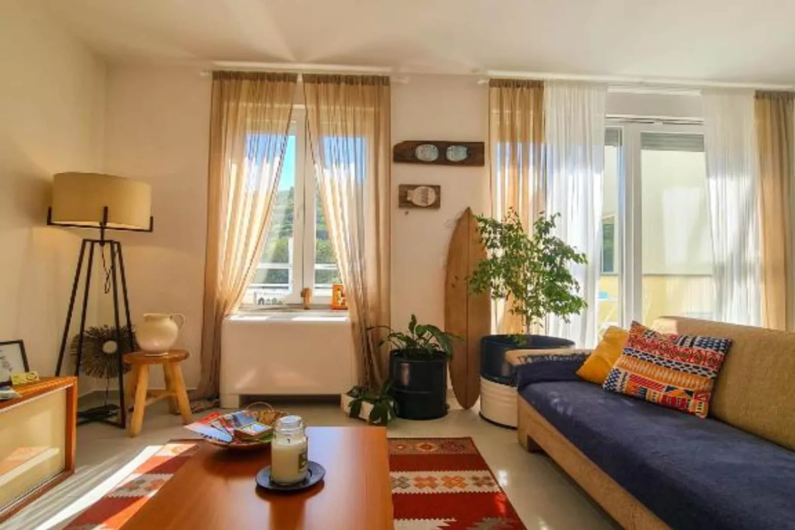 Apartment Torre Senj - Two Bedroom Apartment with Balcony and Mountain  View-Woonkamer