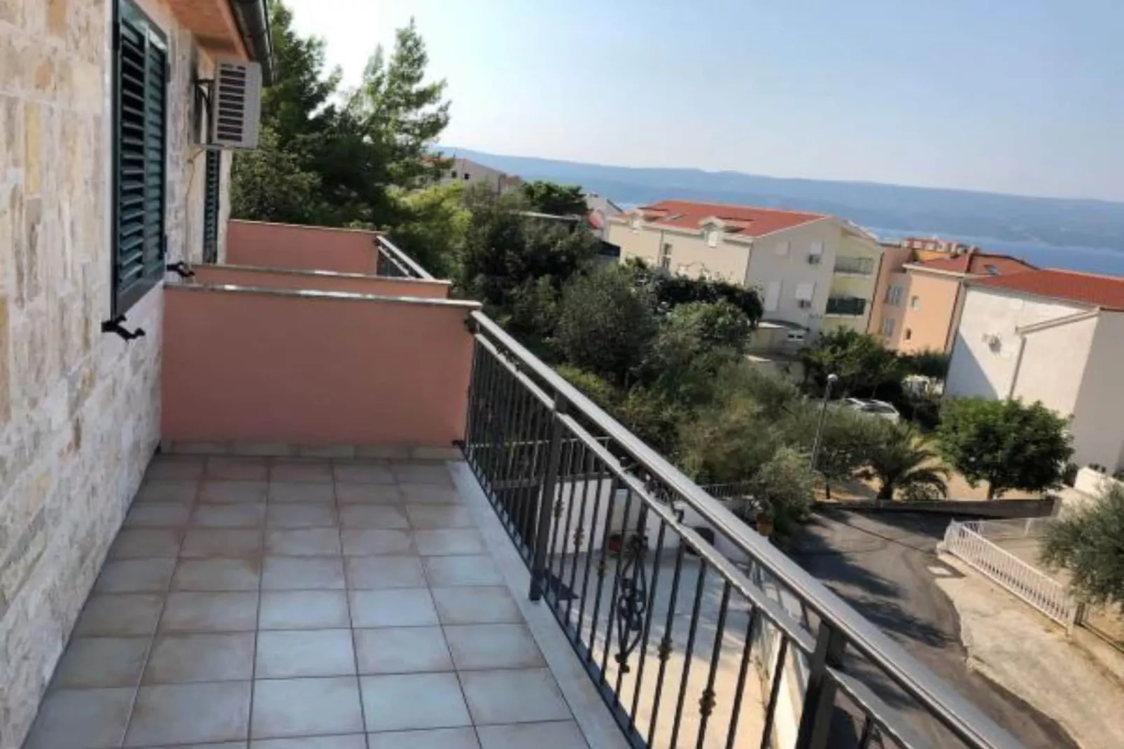 Apartmani Villa Borzic - One Bedroom Apartment with  Terarce and Sea View 1- Omiš-Terrasbalkon