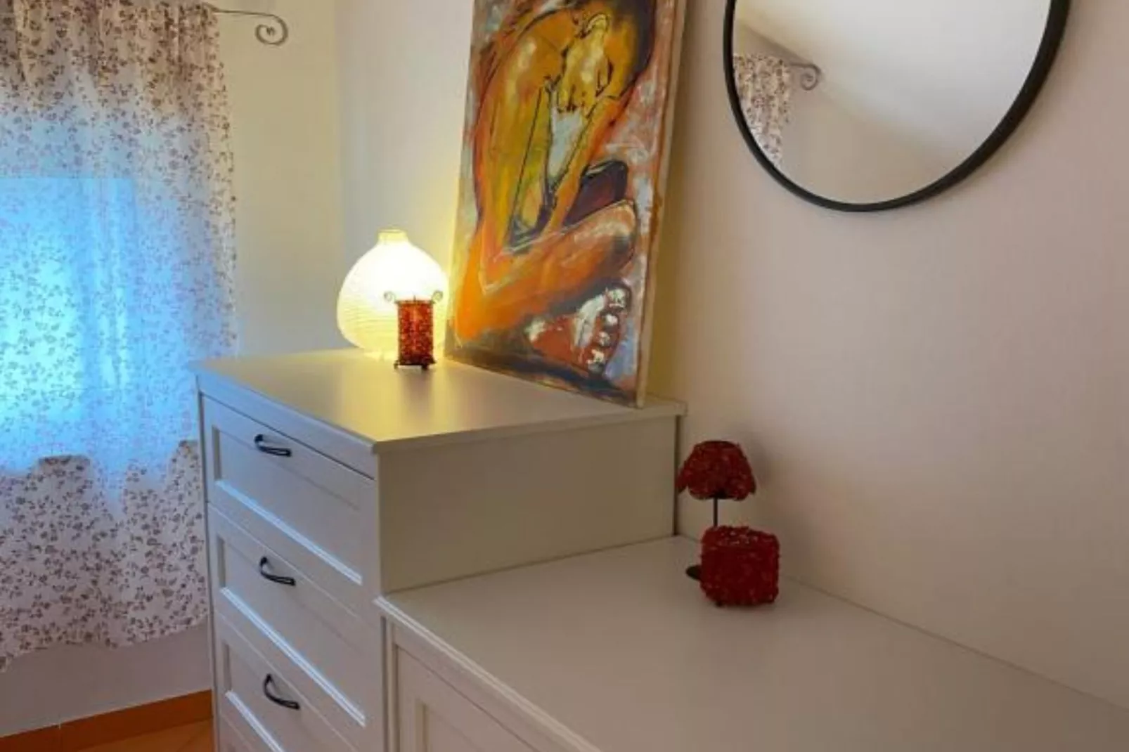 Apartments Lara Rab - One Bedroom Apartment with  Balcony-Woonkamer