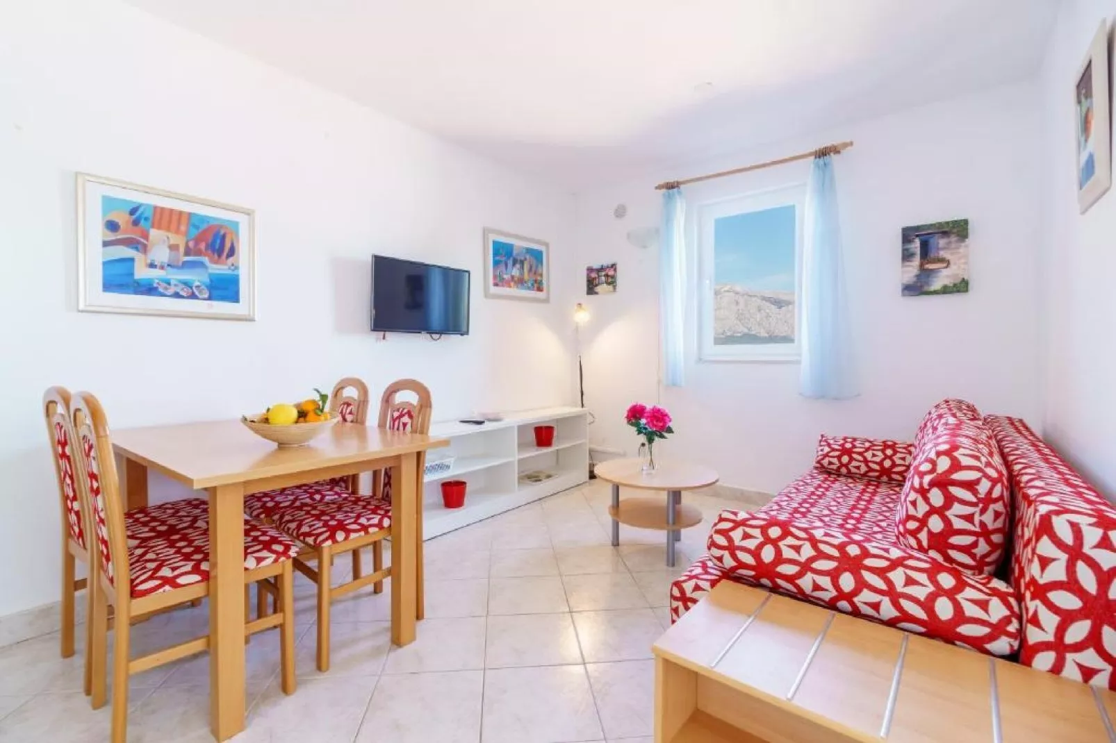 Lumbarda Resort Apartments - Comfort One Bedroom Apartment t  C3-Woonkamer