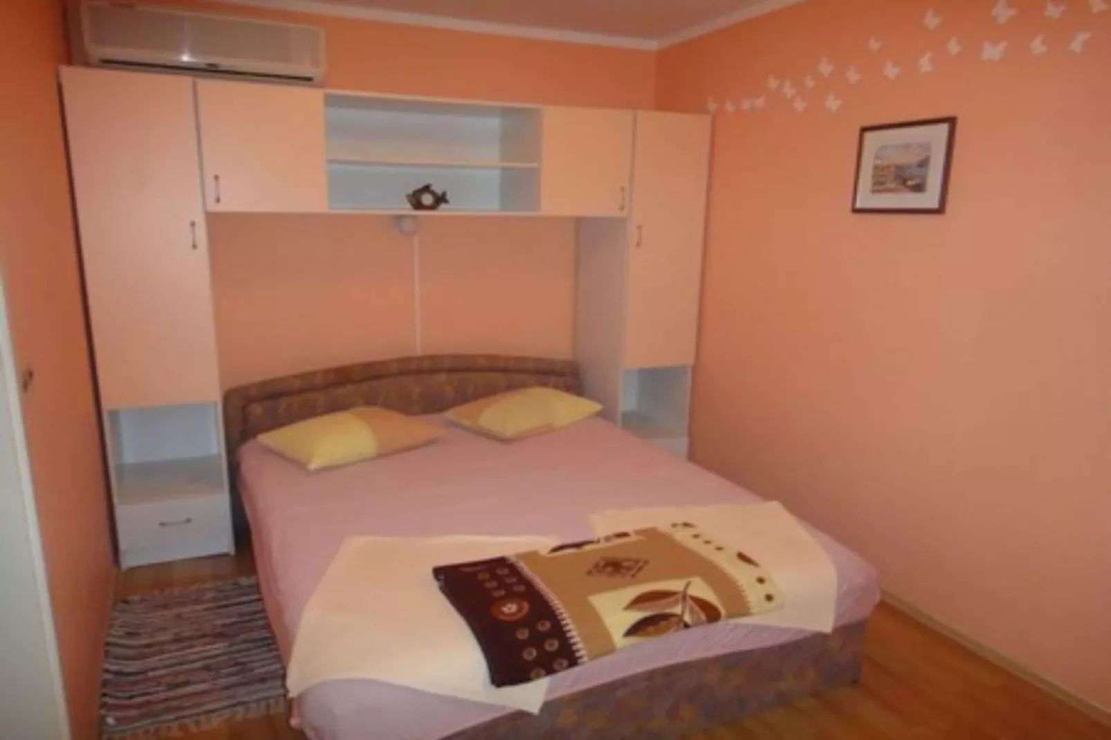 Seafront Apartments Pretner - Studio Apartment with Balcony and Sea View-Slaapkamer